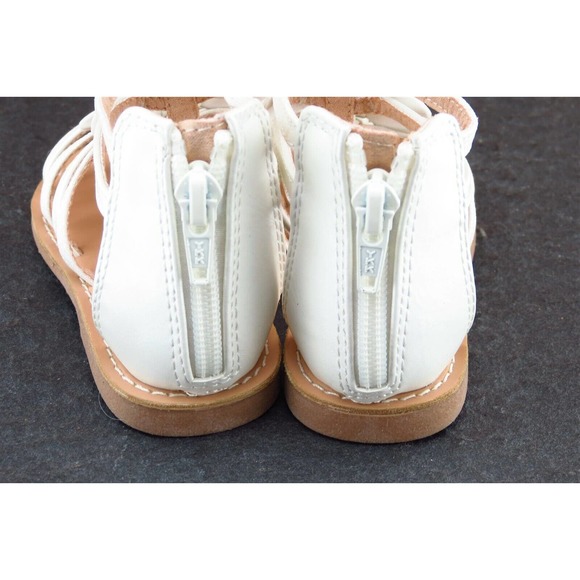 Jumping Beans Toddler Girls 8 Medium‎ White Gladiator Synthetic - Picture 6 of 7